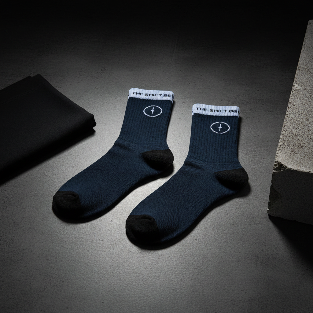 AFTRR. Navy Crew Socks